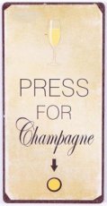 EM6308 Magneet: Press for champagne. EM6308
