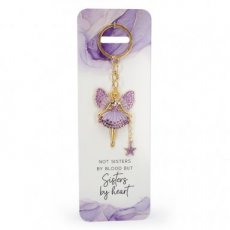 Engel sleutelhanger Sisters bij heart