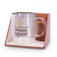 Theeglas Power vrouw