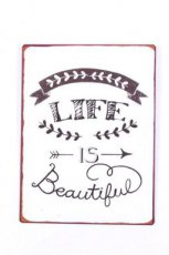 Tekstbord: Life is beautiful EM5579