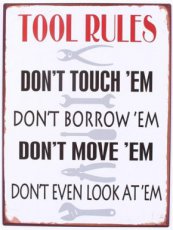 Tekstbord: Tool rules EM6477