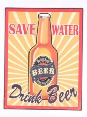 Tekstbord 074 Tekstbord: Save water drink beer EM5198