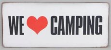 Tekstbord 363 Tekstbord: We love camping EM4830