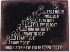 Tekstbord: Which step have you reached today? EM2414