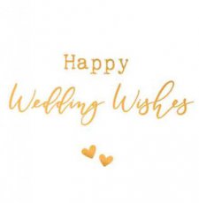 Wenskaart Happy wedding wishes. Together