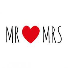 Mini kaartje Mr & Mrs. Together