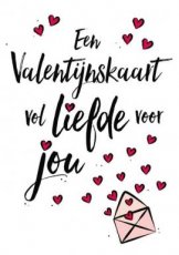 Wenskaart Valentijnskaart vol liefde